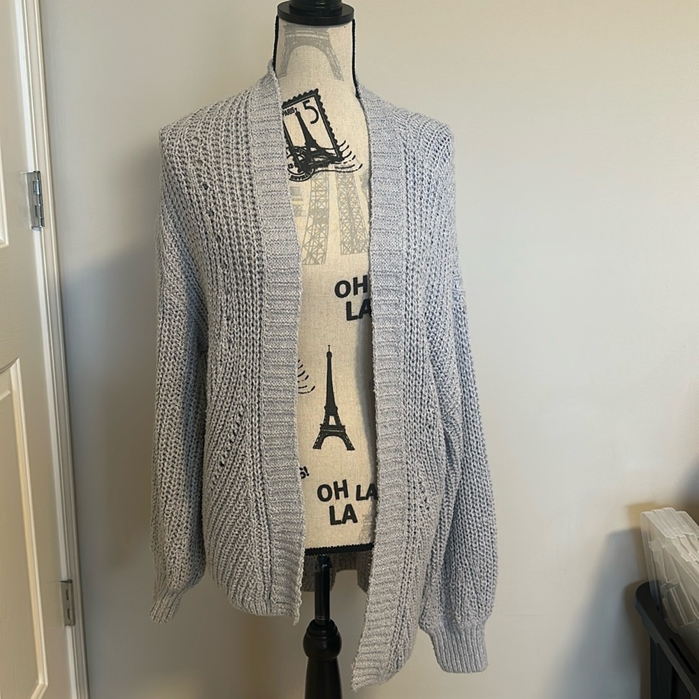 Abercrombie Gray Long Knit Cardigan